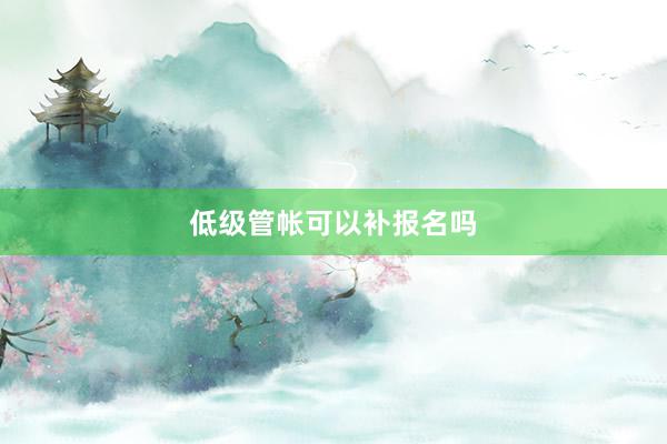 低级管帐可以补报名吗