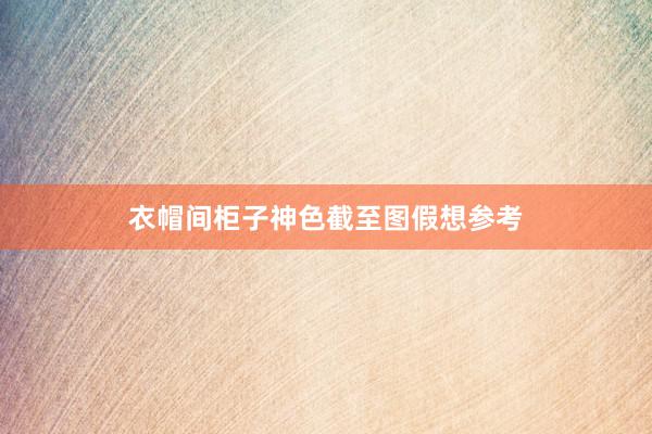 衣帽间柜子神色截至图假想参考