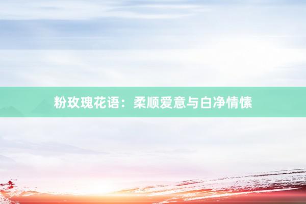 粉玫瑰花语：柔顺爱意与白净情愫